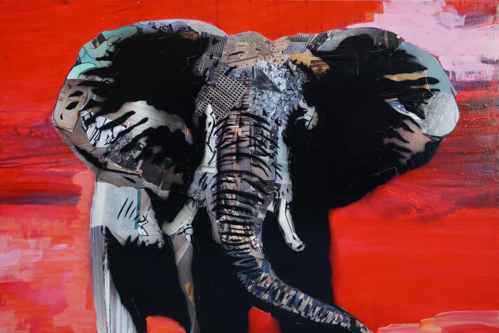 Elephant Collage by Chris Swain